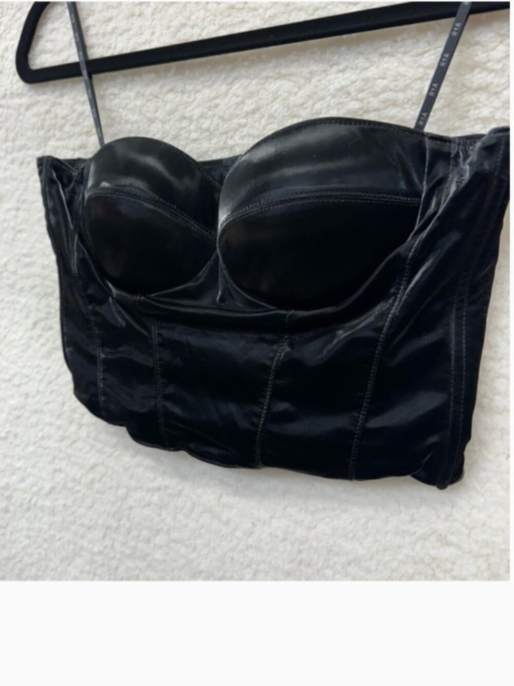 RtA Black Bustier Crop Top Size 8 Rent the Runway $275 msrp